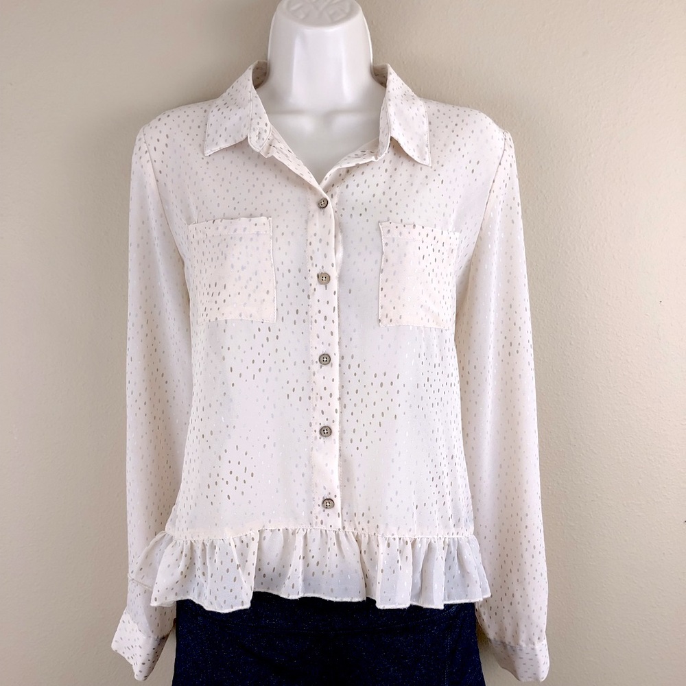 American Rag Cream Long Sleeve Top